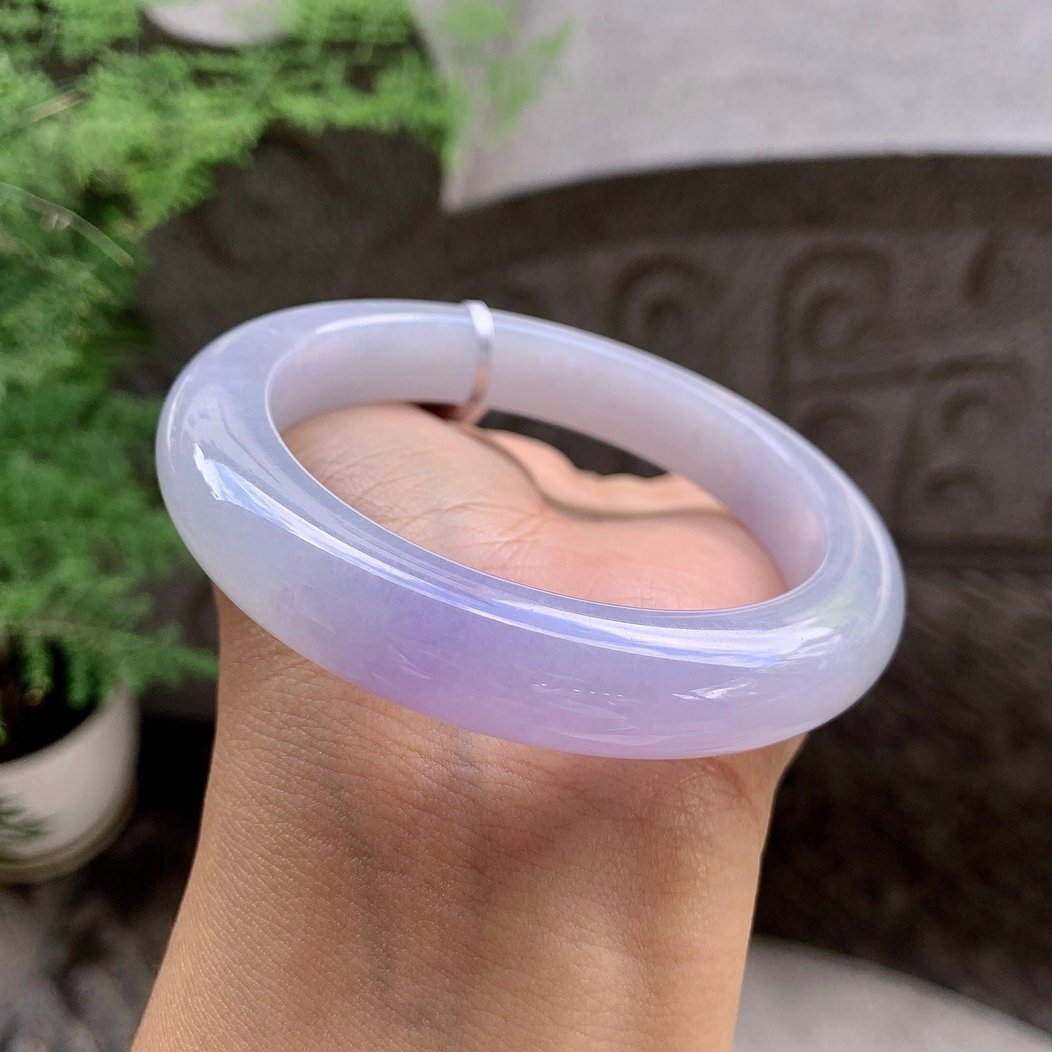 细糯种紫罗兰平安镯（59.6mm）（yc203714）