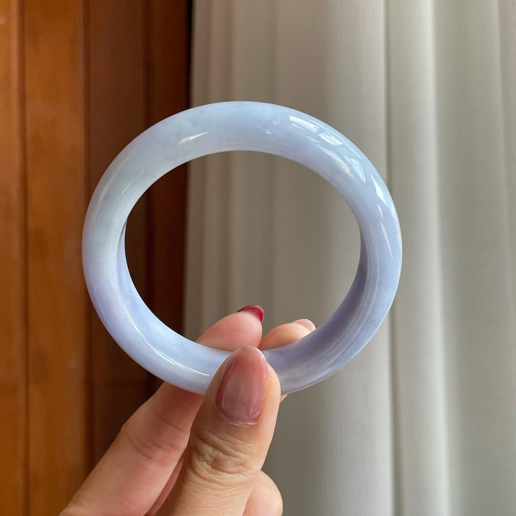 糯冰紫罗兰翡翠平安镯（55mm）（yc302148）