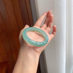 冰种蓝晴底翡翠平安镯（54.2mm）（yc257278）