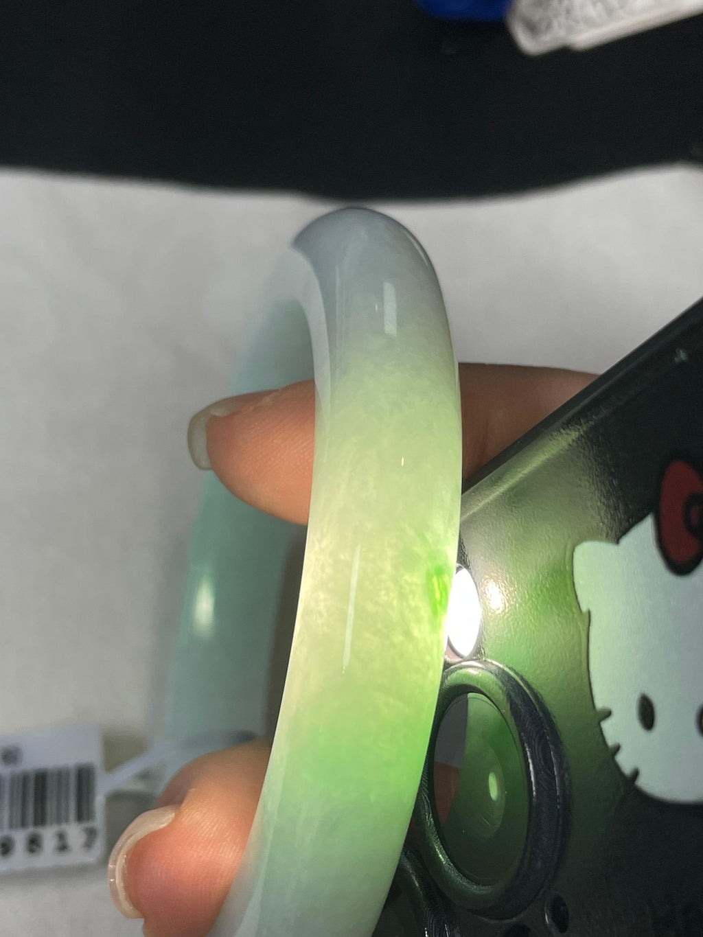 细糯种飘花平安镯（58mm）（yc206658）