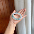 糯冰飘花翡翠平安镯（56mm）（yc400163）