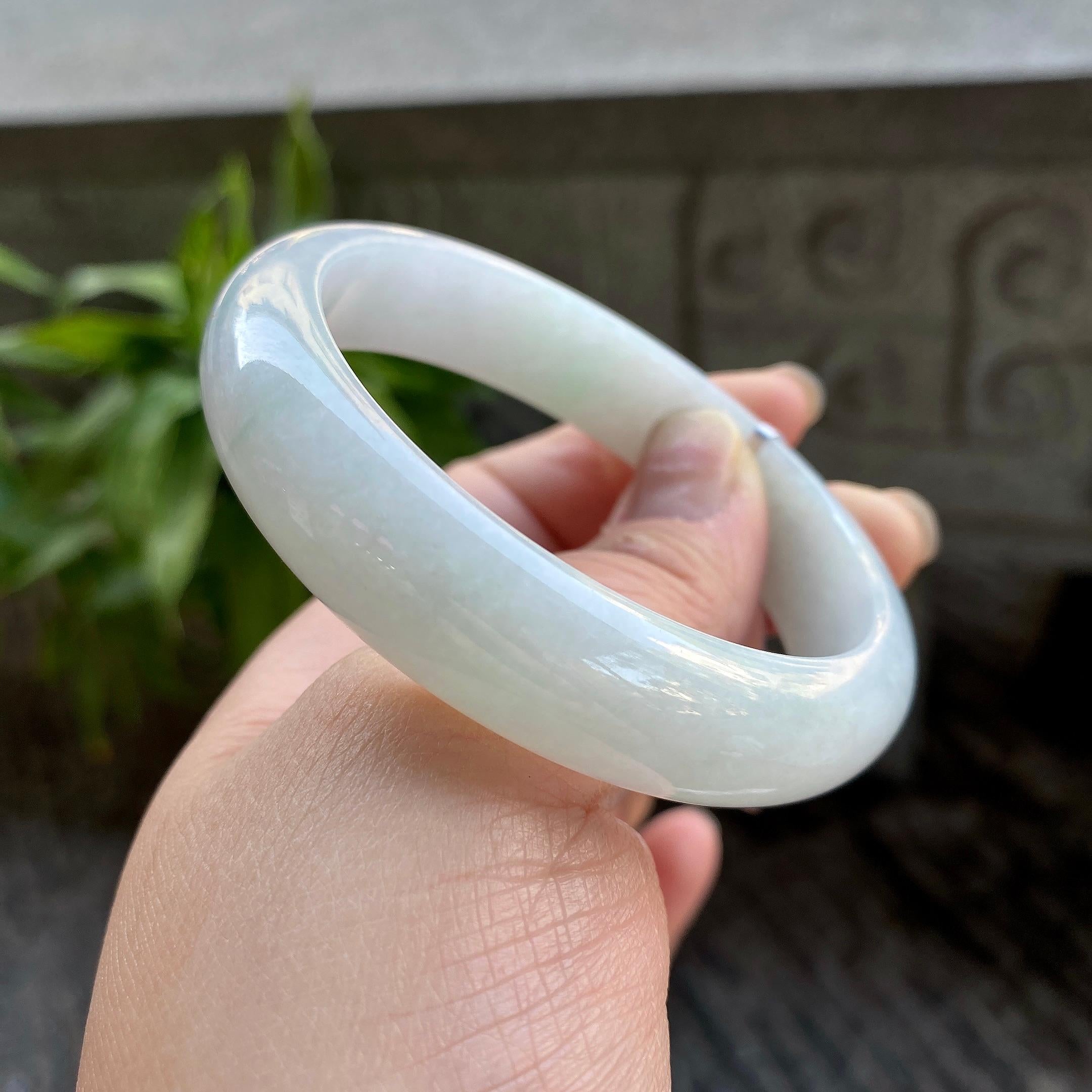 细糯种无色平安镯（56.8mm）（yc311013）