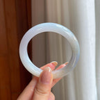 糯冰洒金特色翡翠平安镯（53.6mm)（yc389530）