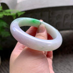 糯种飘绿平安镯（54.3mm）（yc202380）