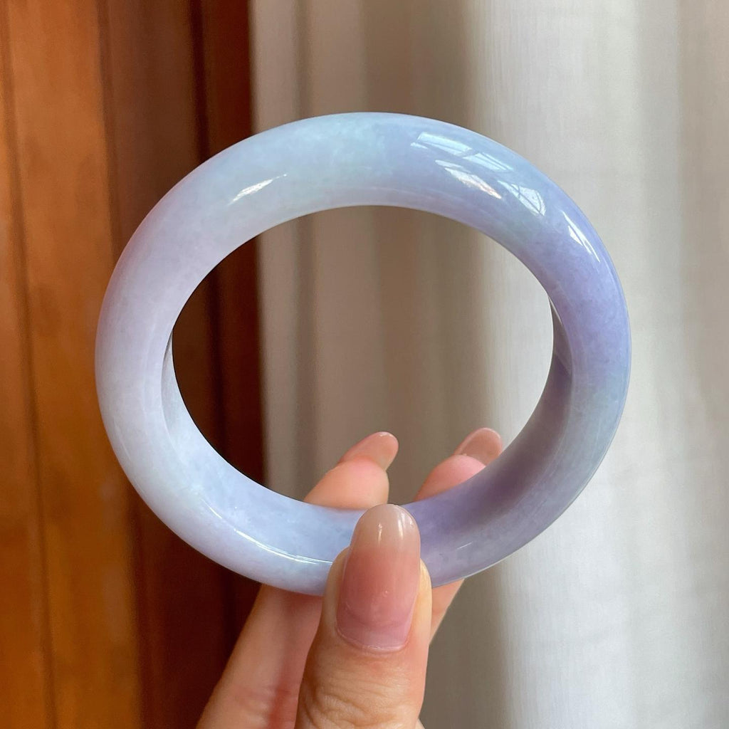 糯冰紫罗兰翡翠平安镯（57.2mm)（yc361758）