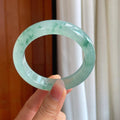 冰种飘花翡翠平安镯（57mm）（yc310930）