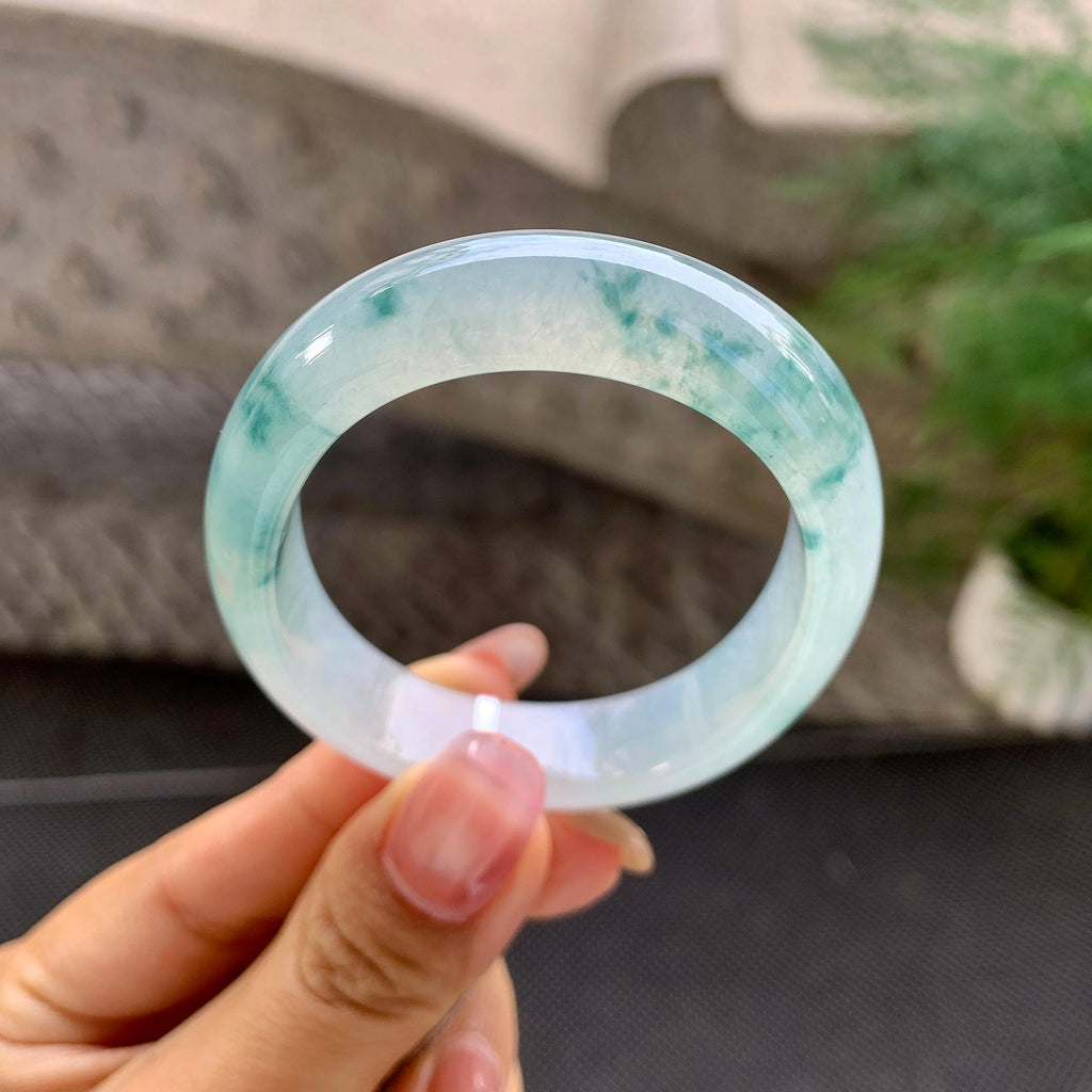 糯冰种飘花贵妃手镯（51.5mm）（yc288667）