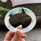 糯冰种飘花平安镯（56.3mm）（yc195344）