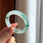 冰种贵妃飘花翡翠手镯（53mm）（yc418436）