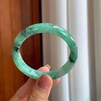 糯种翡翠特色平安镯（52mm）（yc284566）