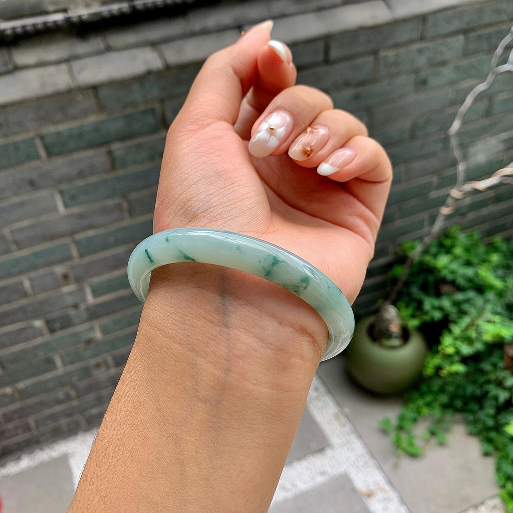 细糯种飘花贵妃手镯（57mm）（yc245101）