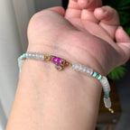 18K金镶糯冰种算盘珠手链（yc207251）