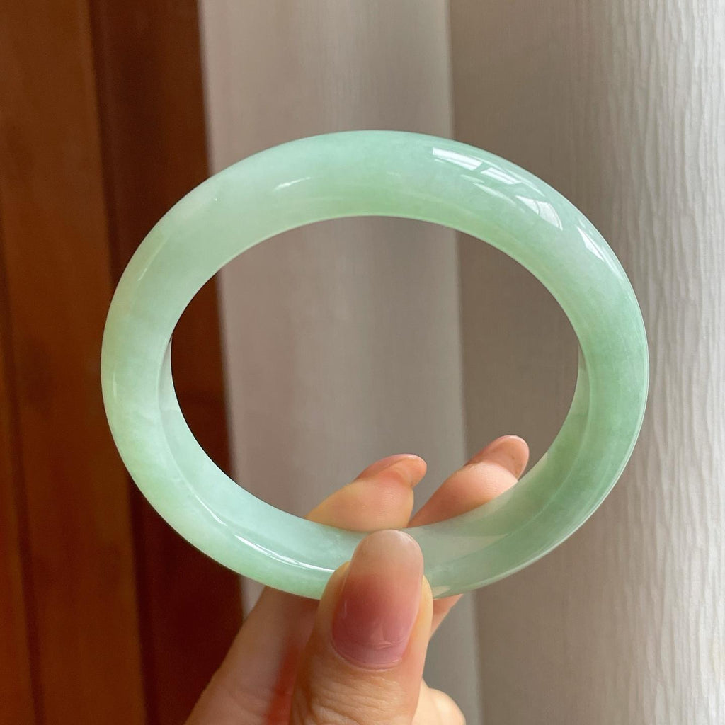 糯冰晴底翡翠平安镯（56.5mm)（yc354337）