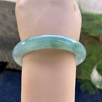 细糯种晴底飘花泥鳅背手镯（56mm）（yc249387）