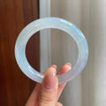 冰种淡底色翡翠圆条手镯（53mm)（yc329561）