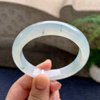 糯冰种飘花平安镯（54.7mm）（yc233917）