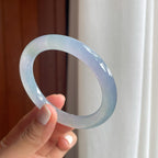 冰种紫罗兰翡翠圆条手镯（56.3mm）（yc249152）