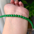 糯冰种满绿小米珠手链（yc221409）