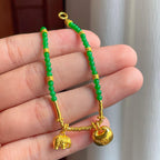 足金翡翠小米珠翡翠手链（yc248538）