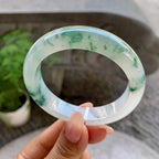 细糯种飘花平安镯（55.3mm）（yc199568）