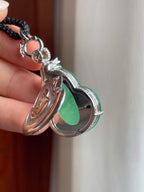 18k真金真钻镶冰种晴绿底翡翠葫芦（yc257816）