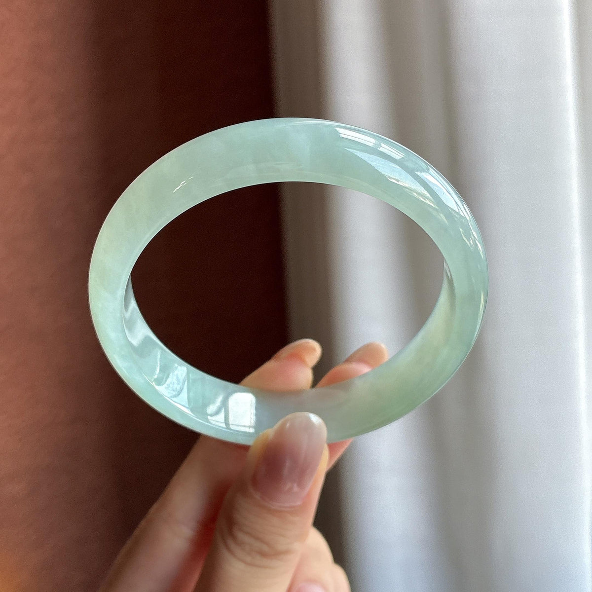糯冰晴底正圈平安镯 57圈（yc722637）