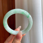 糯冰飘花翡翠平安镯（55.6mm）（yc295072）