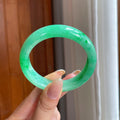 糯冰满绿翡翠平安镯（54mm)（yc406288）