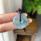 糯冰种飘花平安扣吊坠（yc248130）