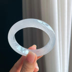 冰种白月光翡翠平安镯（51.3mm)（yc389547）