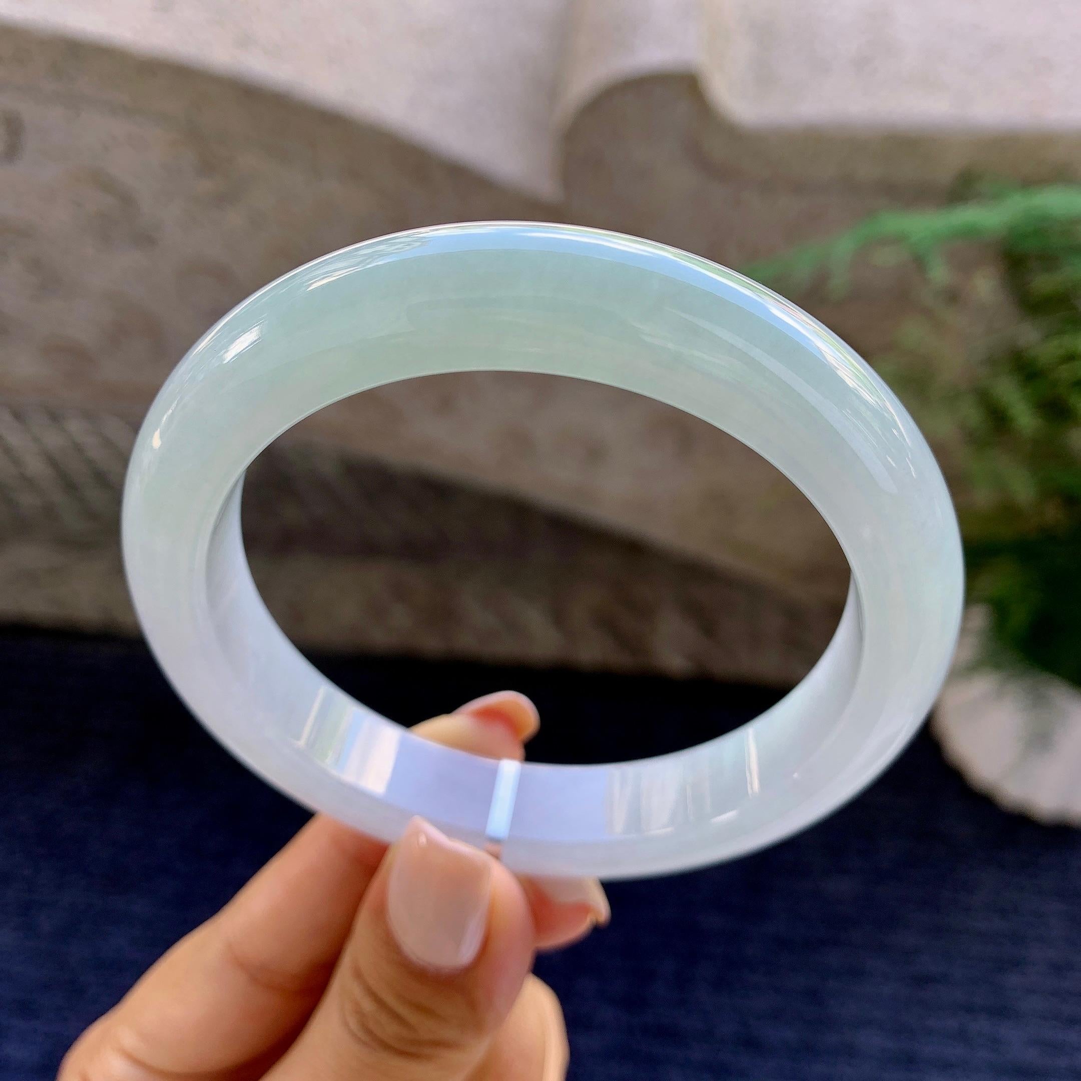 细糯种带底色平安镯（61mm）（yc223970）