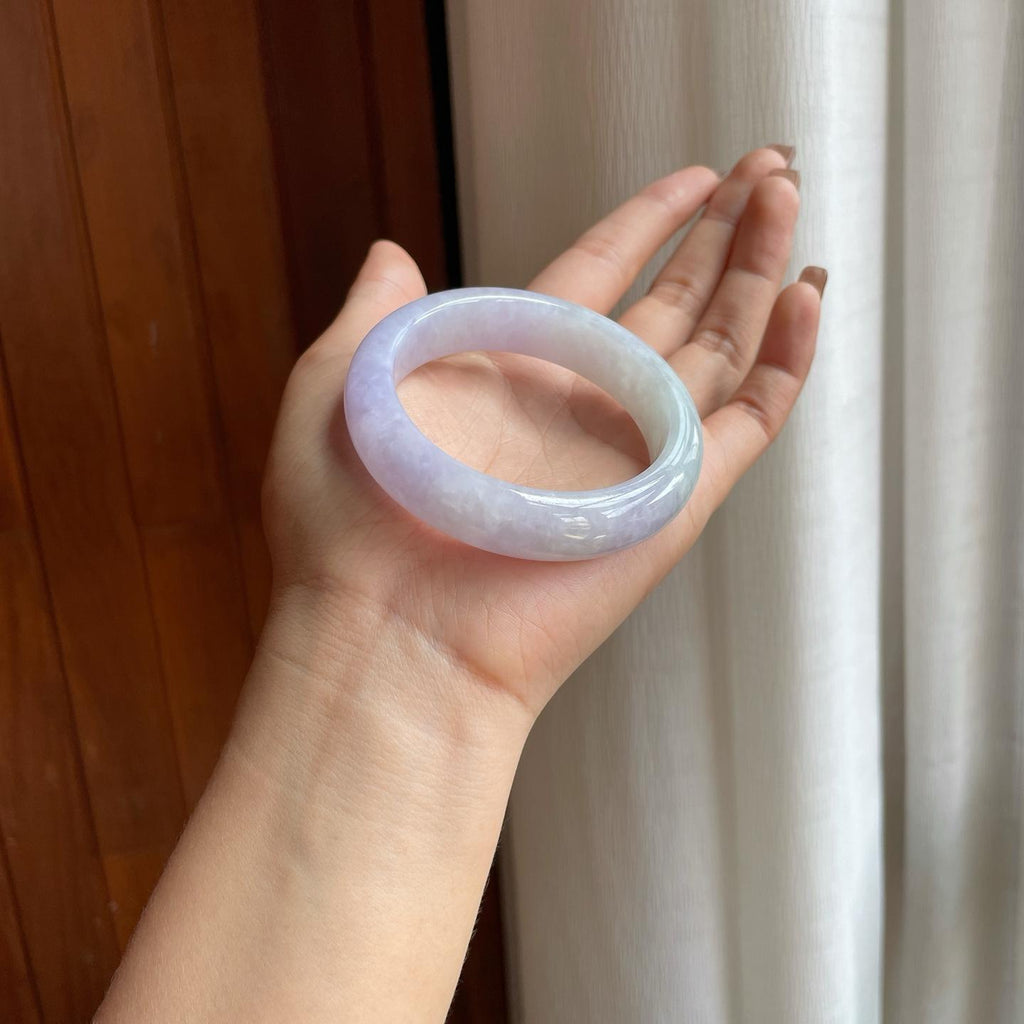 糯冰紫罗兰翡翠平安镯（54.5mm）（yc373911）