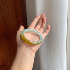 糯冰黄翡翡翠手镯（53.5mm）（yc254046）