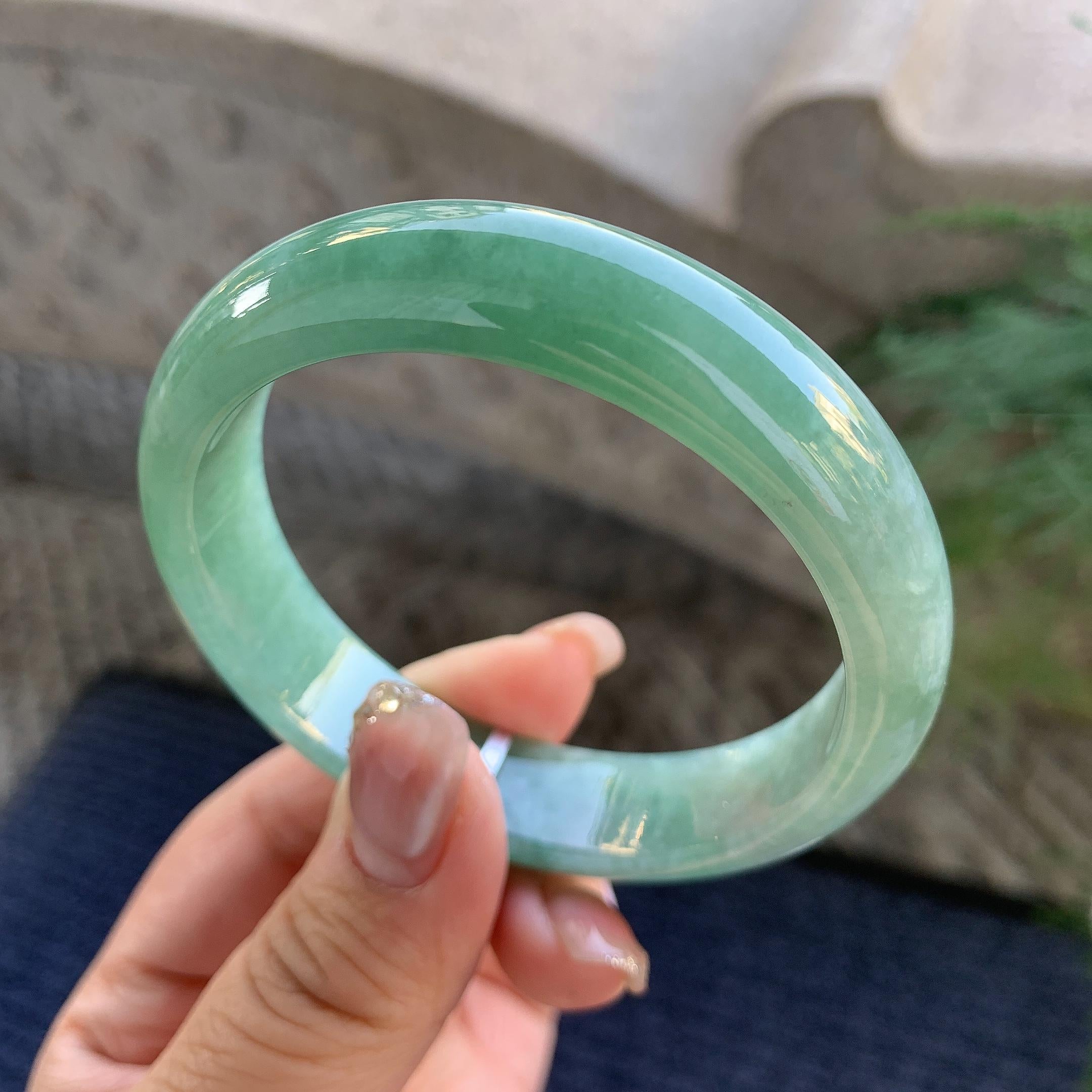 糯种晴底宽版轮胎手镯（56.6mm）（yc294654）