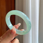 冰种晴底翡翠平安镯（yc281671）