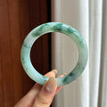 细糯种飘花圆条手镯 55圈 天然缅甸A货翡翠（yc455079）
