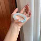 糯冰红翡特色翡翠平安镯（54mm）（yc356520）