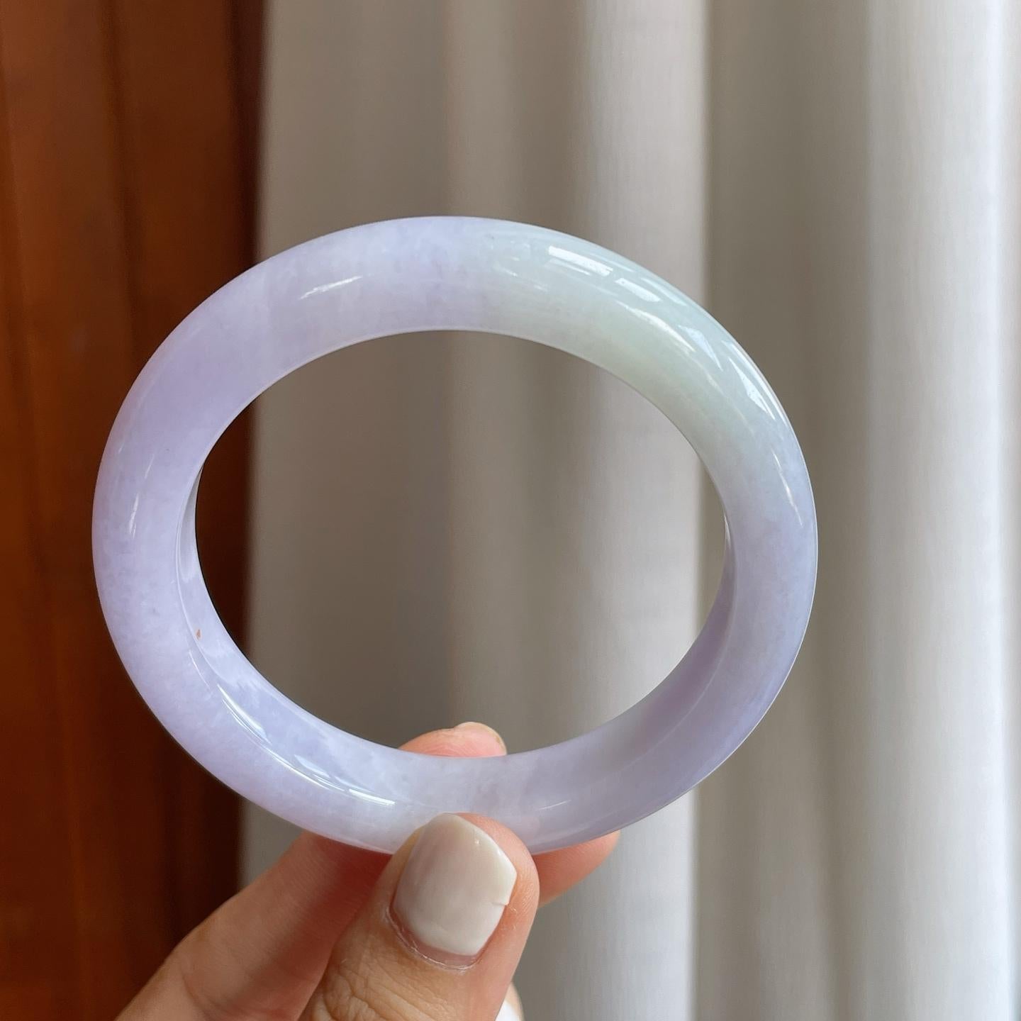 糯冰紫罗兰翡翠平安镯（57mm）（yc254962）