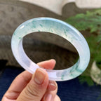 糯冰种飘花平安镯（58mm）（yc249462）