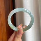 糯冰黄翡翡翠平安镯（58.5mm)（yc415953）