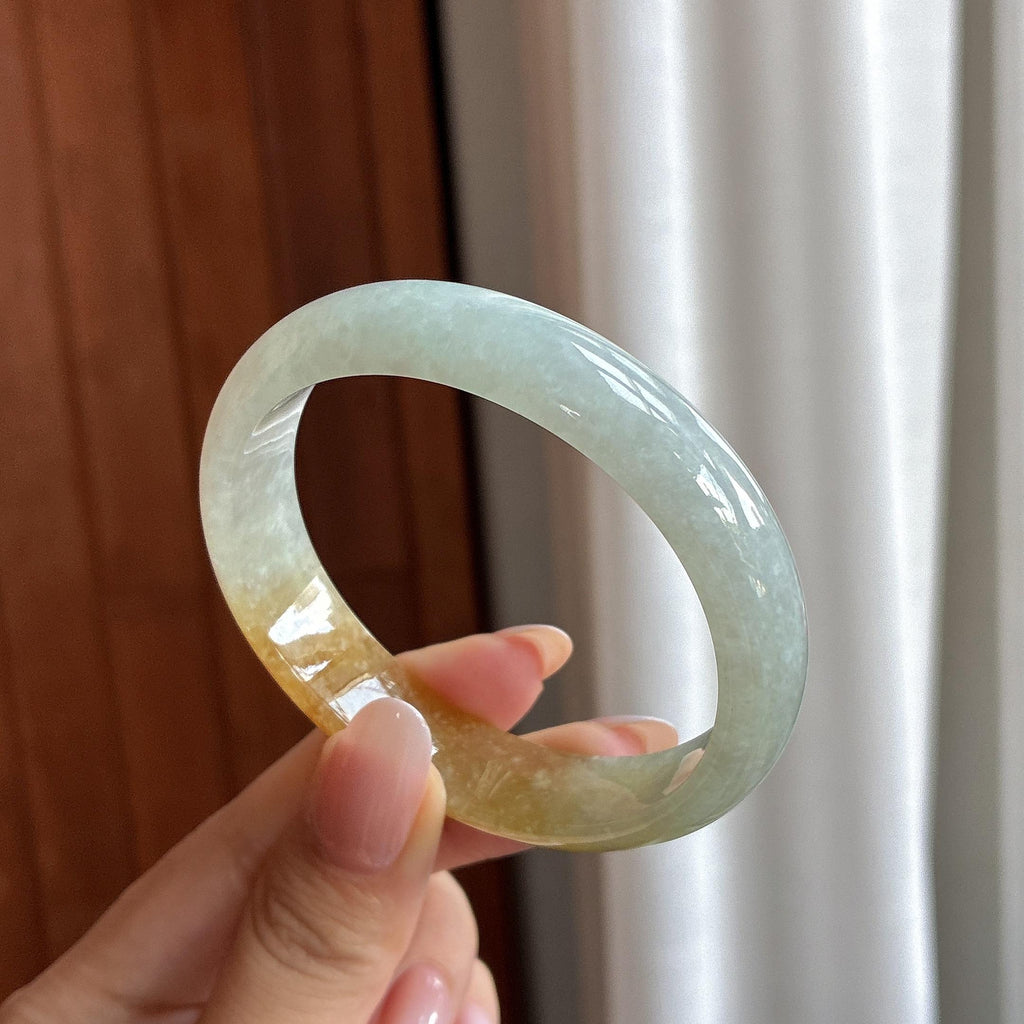糯冰黄翡贵妃镯 56圈（yc731885）
