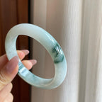 糯冰飘花翡翠平安镯（59.8mm）（yc291901）
