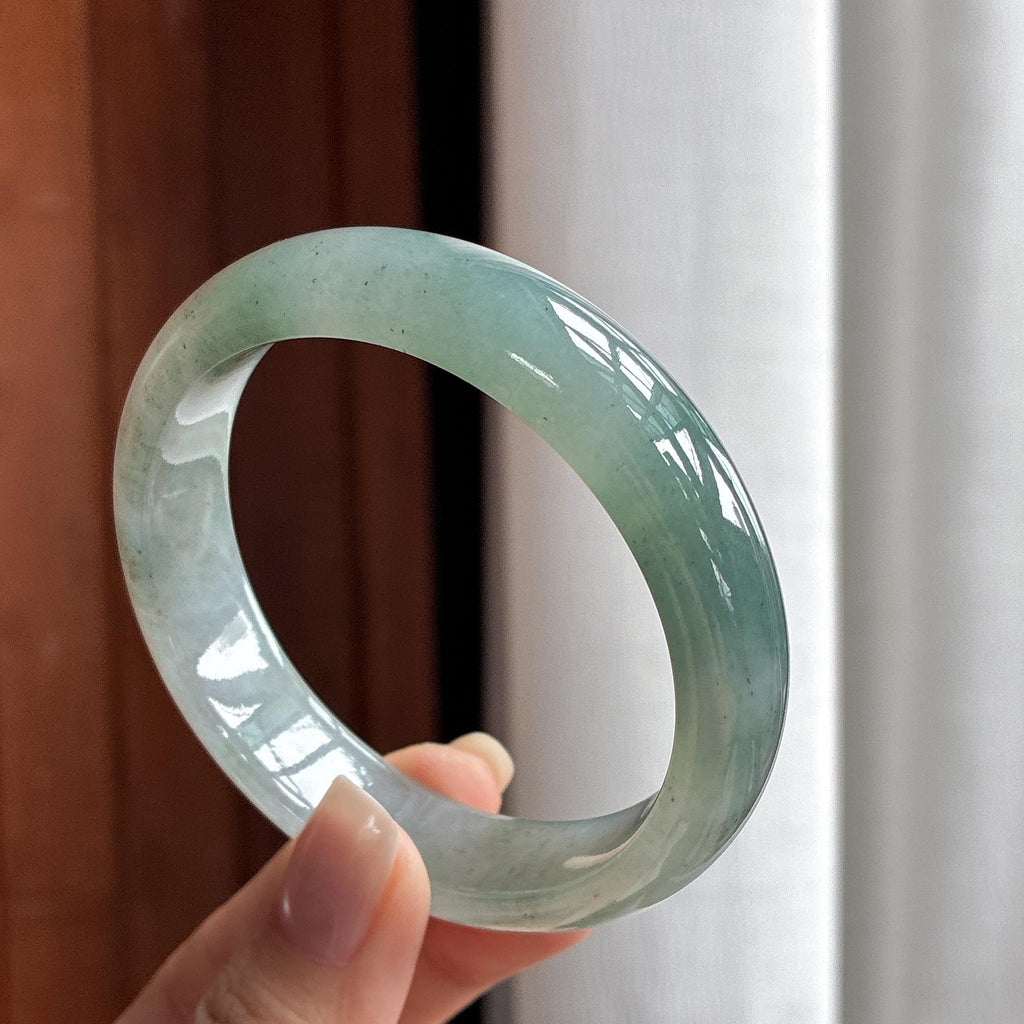 糯冰湖水绿正圈平安镯 59圈（yc708463）