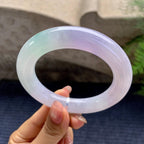 糯冰种春彩圆条手镯（57.3mm）（yc280851）