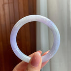 糯冰紫罗兰翡翠圆条手镯（52mm)（yc320885）
