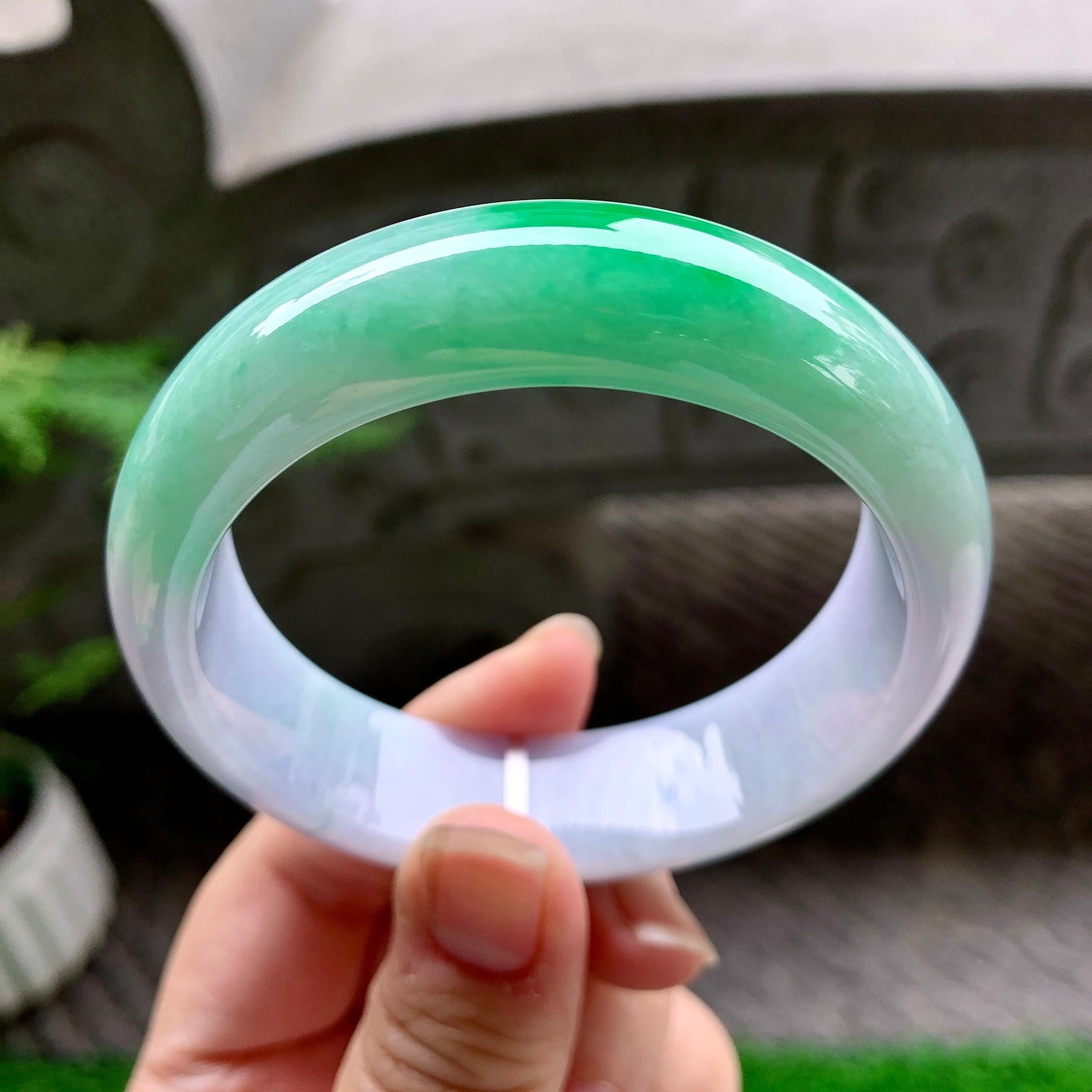 细糯种春彩宽版轮胎手镯（58.4mm）（yc253009）