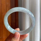 糯冰淡底色翡翠平安镯（59mm）（yc215245）
