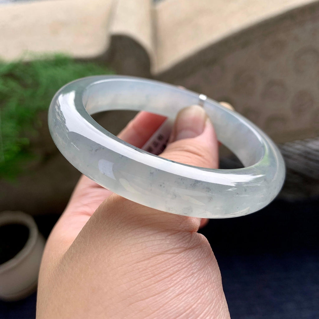 糯冰种乌鸡平安镯（54.3mm）（yc198231）