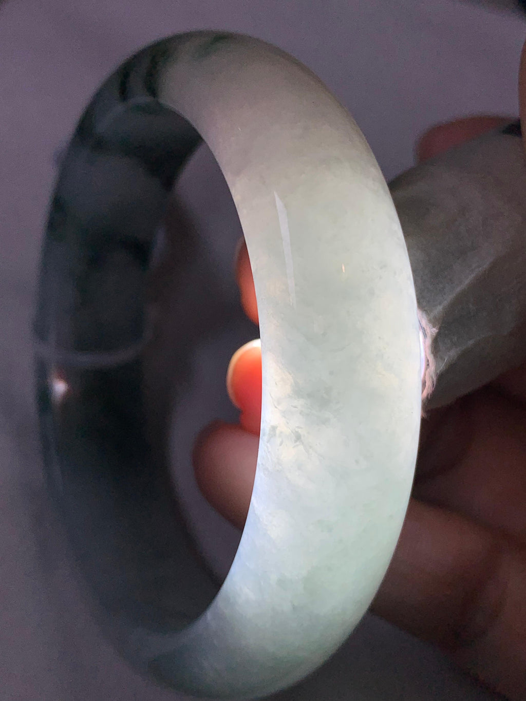 细糯种飘花宽版轮胎手镯（55.2mm）（yc228494）