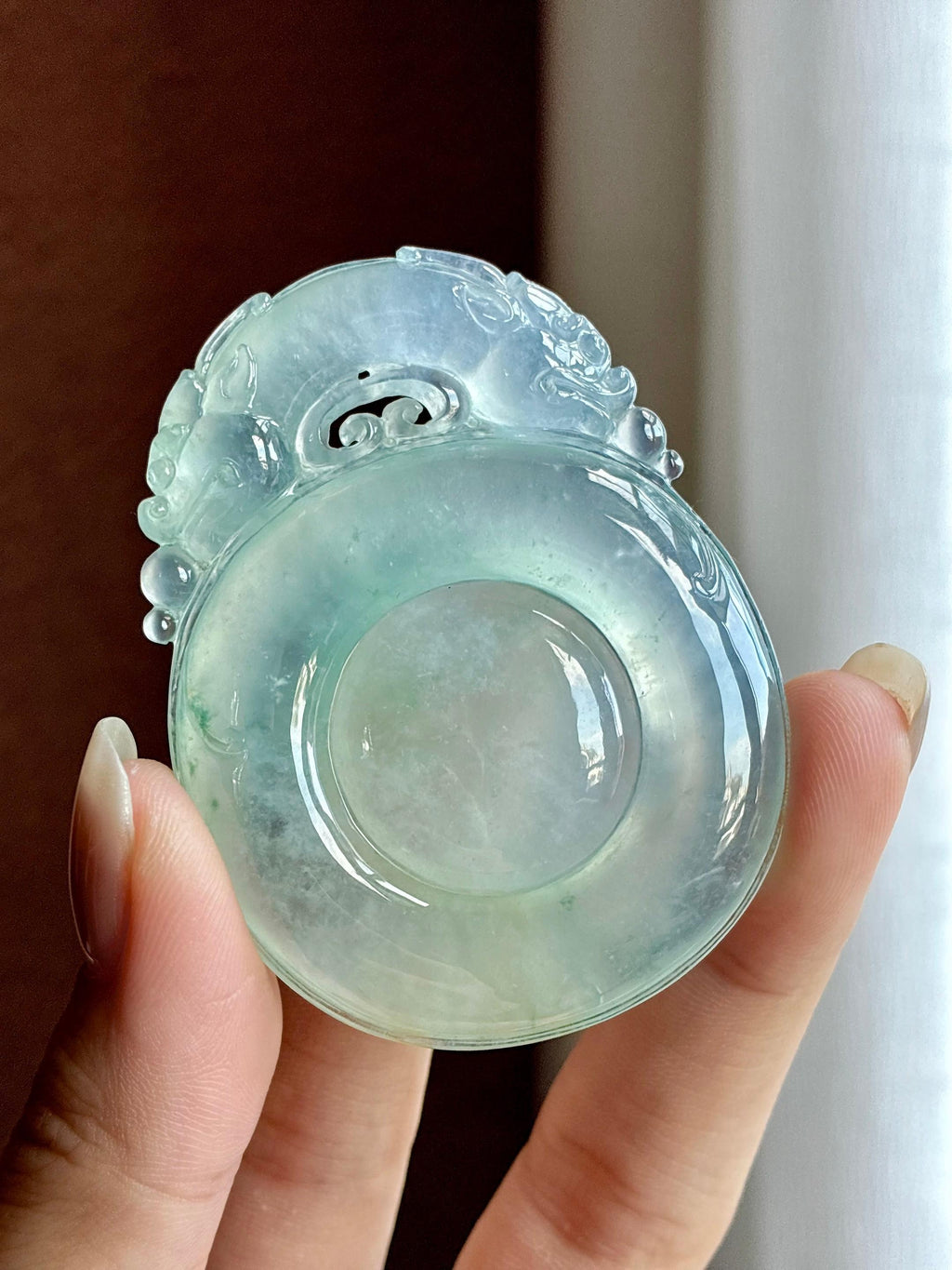 高冰种带底色飘花福贝挂件（yc722948）